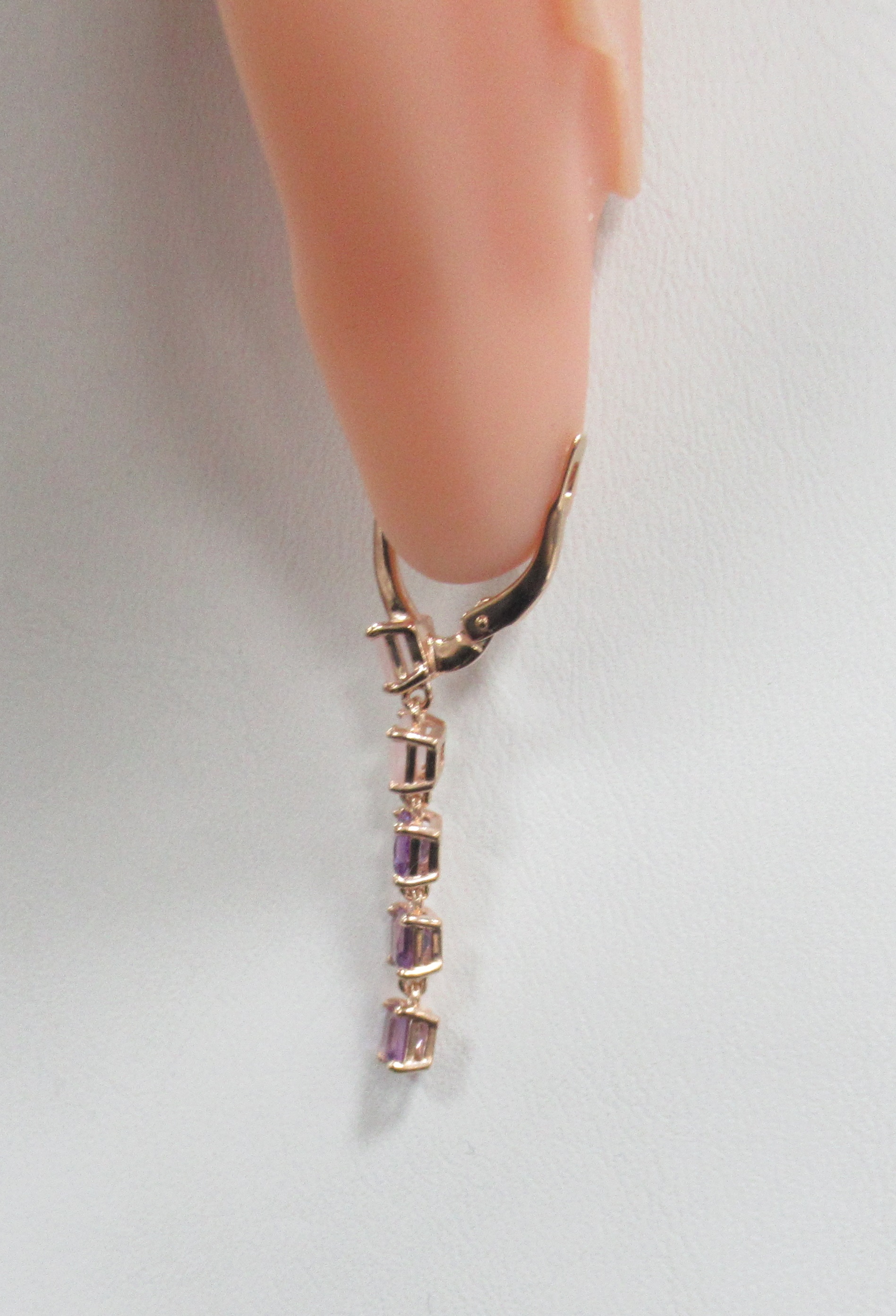 Серебряные серьги с аметистами